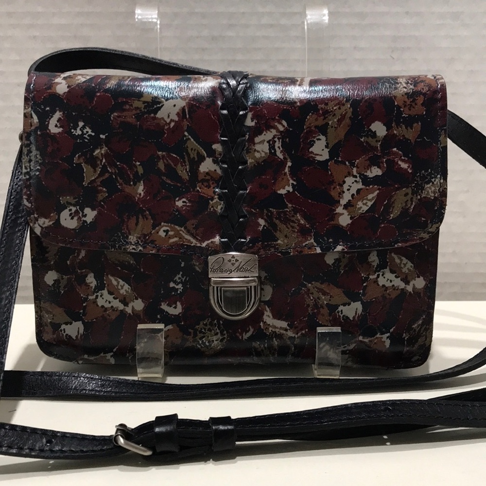 PATRICIA NASH Floral Leather Clutch/ Crossbody